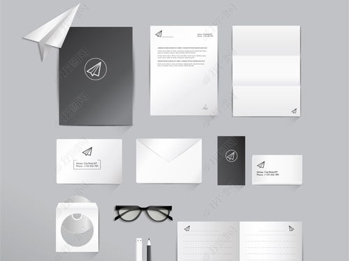 企业大气简约办公用品VI设计素材 高清AI模板一站式下载指南
