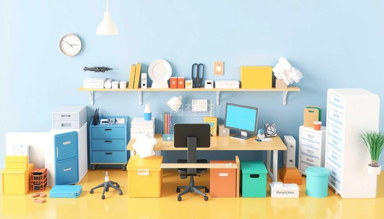 3D办公用品插图 展现企业文化与专业风采